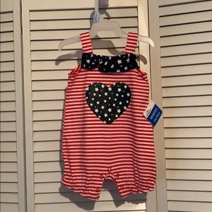 Patriotic  new born  onesie